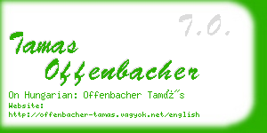 tamas offenbacher business card